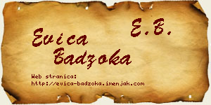Evica Badžoka vizit kartica